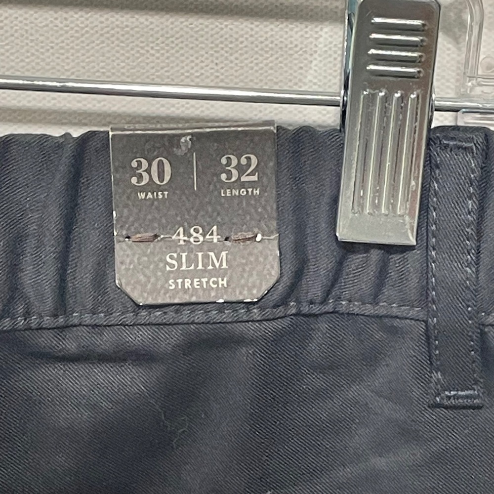 J. Crew 484 Slim Stretch Chino Pants Mens 30x32 Black Side Zip Flat Front - Picture 7 of 10